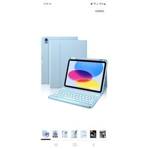 BOBOLEE Keyboard Case for iPad 10.9 10th Generation 2022, Wireless Magnetical